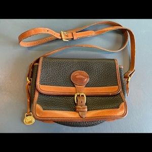 Doony & Bourke vintage brown black pebbled leather used with a nice patina.